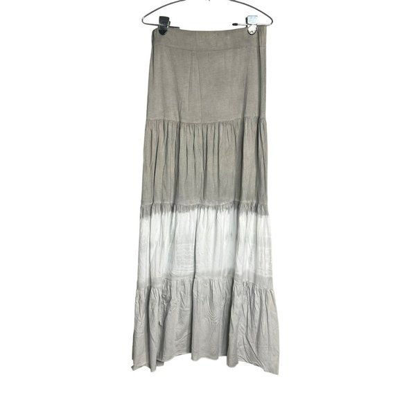NEW Michael Stars Pull On Tie Dye Midi Maxi Casual Flowy Skirt Ombre Large - Picture 5 of 7
